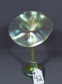 BEAUTIFUL LUNDBERG STUDIOS HAND BLOWN ART GLASS "JACK IN THE PULPIT"