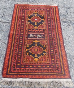 HAND KNOTTED BELOUCH AREA RUG