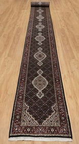 FINE HAND KNOTTED 100% WOOL EXTRA LONG MAHI TABRIZ RUNNER