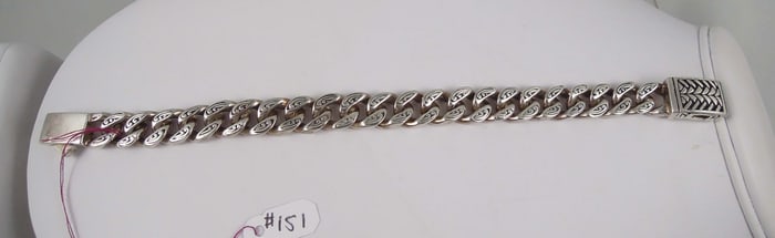DESIGNER RYAN CHRISTIAN STERLING SILVER BRACELET
