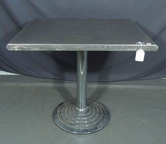 MODERN CHROME & STAINLESS STEEL SIDE TABLE
