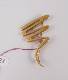 LADIES 18K Y.G. TIFFANY & CO. POLOMA PICASSO BROOCH