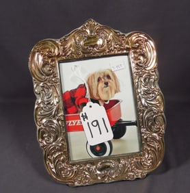 VINTAGE STERLING SILVER ORNATE PHOTO FRAME