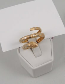 LADIES CARTIER STYLKE 10K Y.G. SNAKE RING