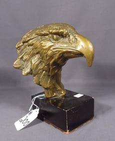 VINTAGE HEAVY BRASS BUST OF EAGLE