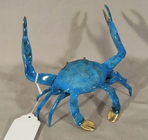 FINE BRONZE SCULPTURE OF STANDING CRAB