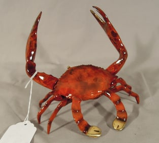 FINE BRONZE SCULPTURE OF STANDING CRAB