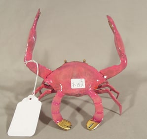 FINE BRONZE SCULPTURE OF STANDING CRAB