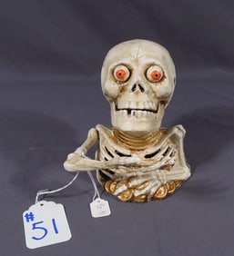 HEAVY CAST IRON SKELETON BANK