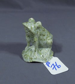 HAND CARVED JADE FROG