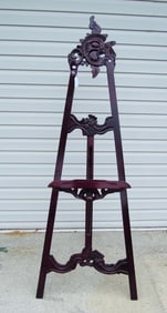 HAND CARVED MAHOGANY EASEL