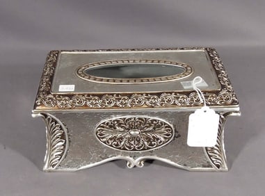 COMPOSITION AND MOSAIC GLASS KLEENEX BOX