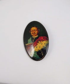 HAND PAINTED RUSSIAN BROOCH