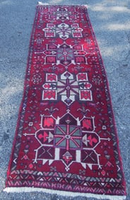 VINTAGE HAND KNOTTED PERSIAN RUNNER