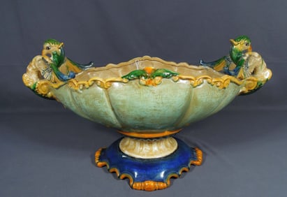 VINTAGE MAJOLICA CENTERPIECE