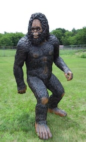 MONUMENTAL HAND PAINTED RESIN SCULPTURE OF BIG FOOT