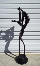 MODERN ABSTRACT BRONZE SCULPTURE OF DANCERS