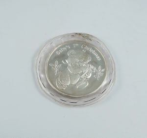 ONE OUNCE .999 FINE SILVER "BABIES FIRST CHRISTMAS
