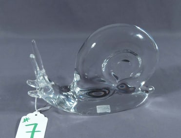 LARGE DAUM CRYSTAL SNAIL "ESCARGOT"