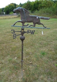 ANTIQUE COPPER HORSE MOTIF WEATHERVANE