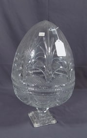 LARGE CUT CRYSTAL EGG