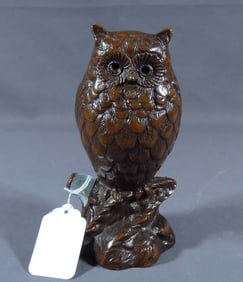 VINTAGE SMALL SCALE BRONZE SCULPTURE OF OWL