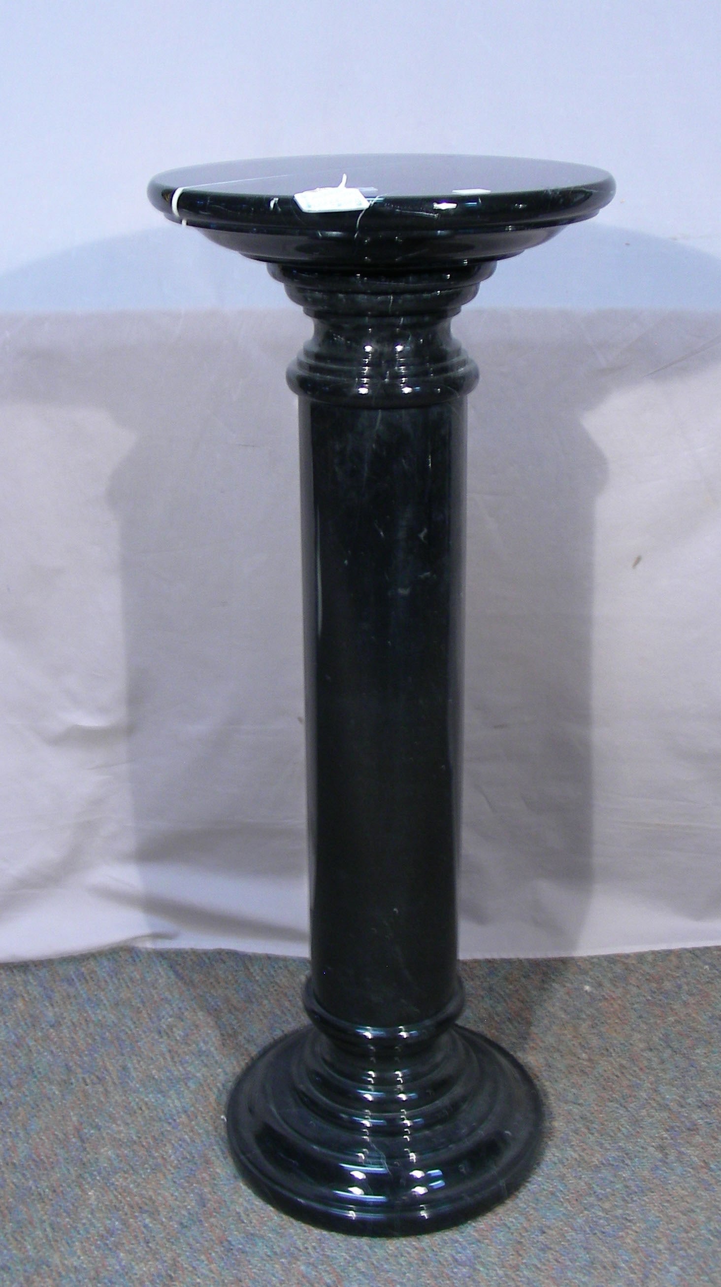 HEAVY BLACK MARBLE PEDESTAL (1 of 1)
