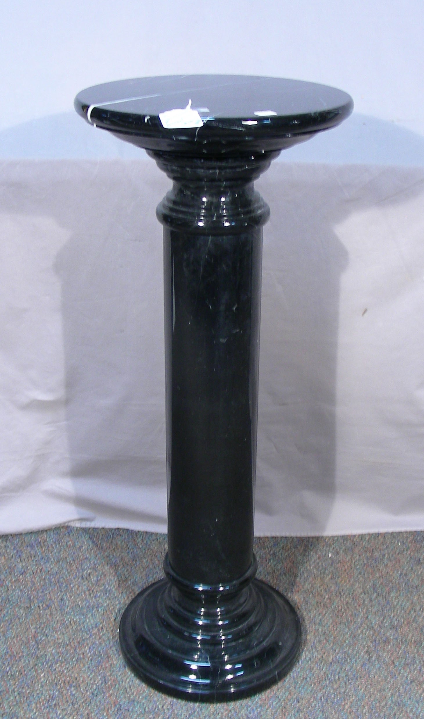 HEAVY BLACK MARBLE PEDESTAL (1 of 1)