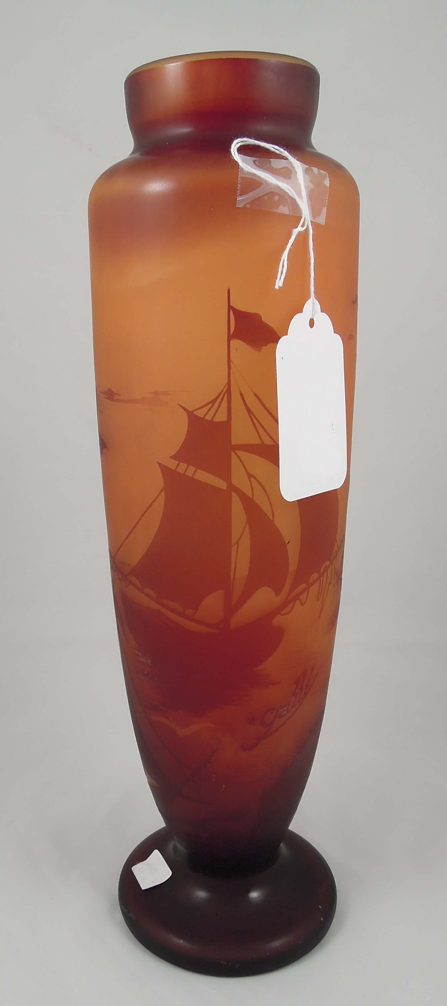 FINE CAMEO ART GLASS VASE SIGNED GALLE (1 of 2)