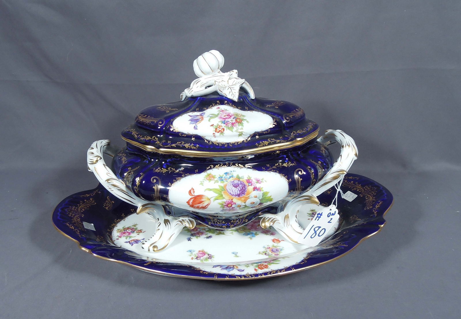 FINE FRENCH LIMOGES TWO PIECE FRNECH HAND PAINTED TUREEN AND PLATTER (1 of 3)