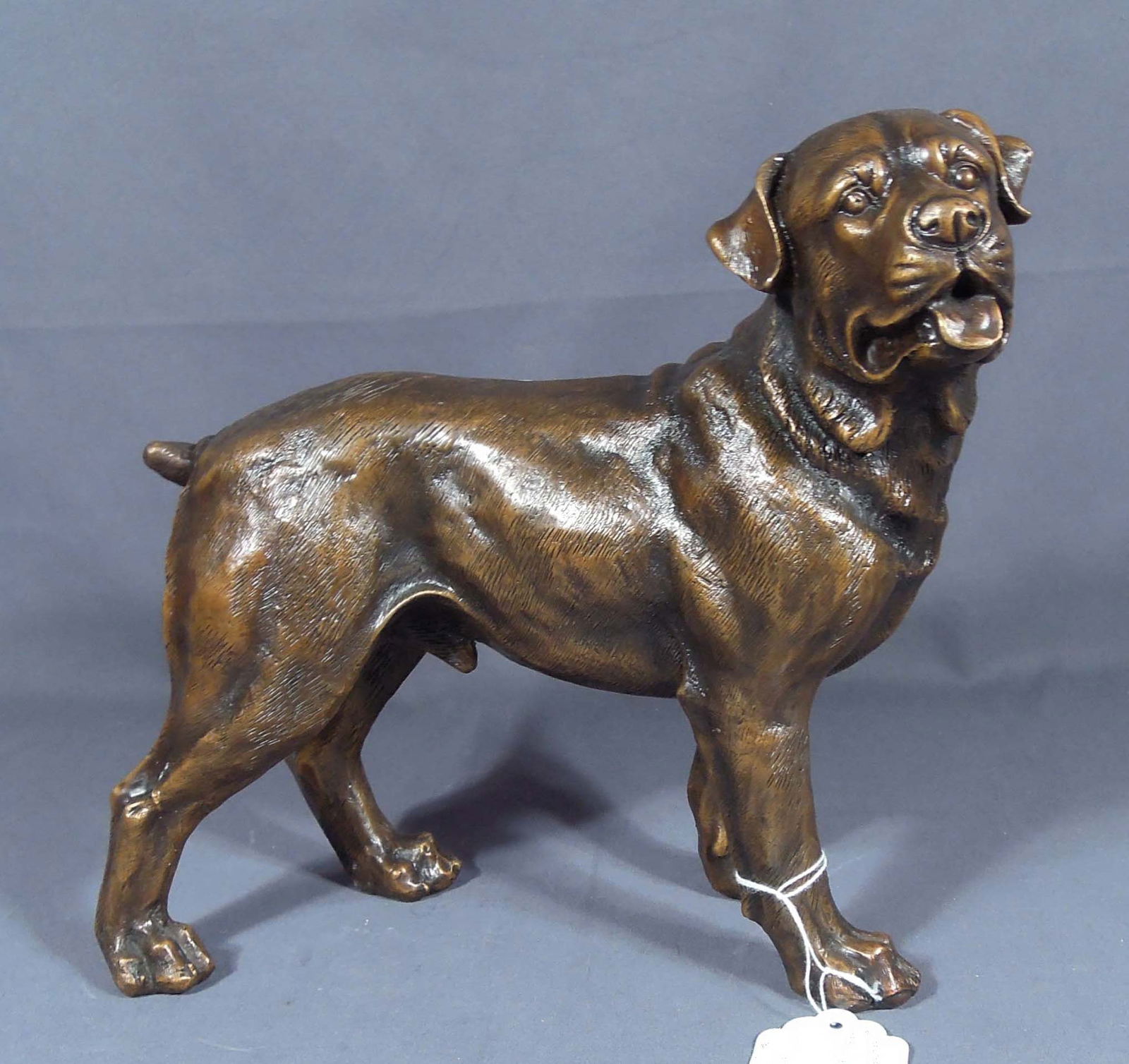 VERY FINE BRONZE SCULPTURE OF STANDING DOG (1 of 1)