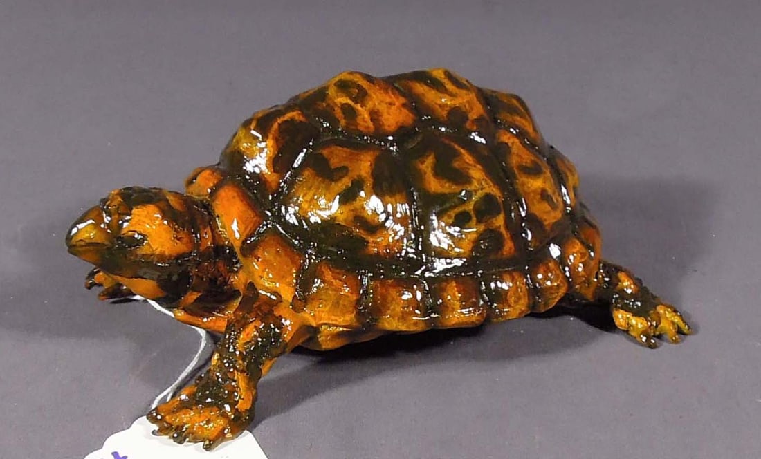 HEAVY BRONZE SCULPTURE OF TURTLE (1 of 1)