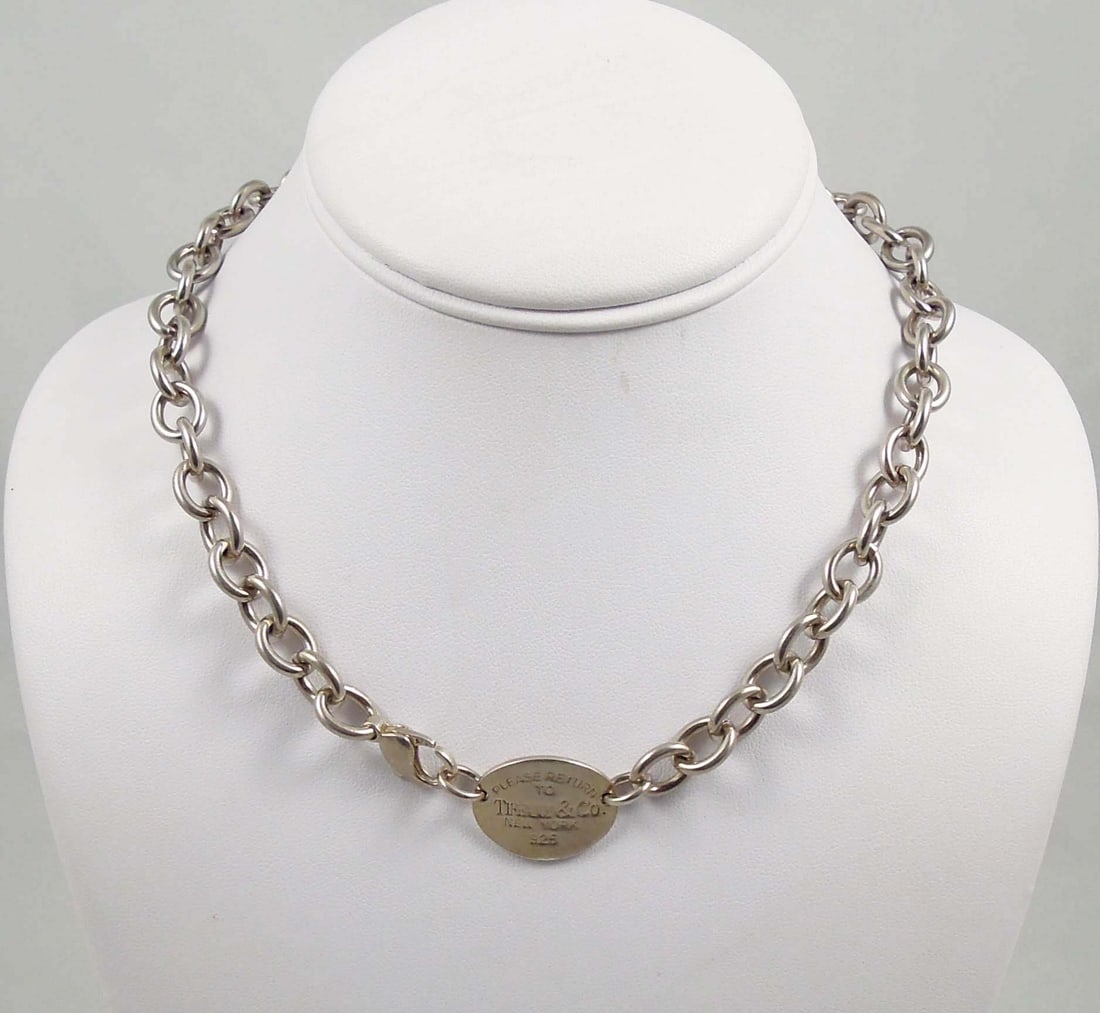 LADIES TIFFANY & CO. STERLING SILVER NECKLACE (1 of 1)