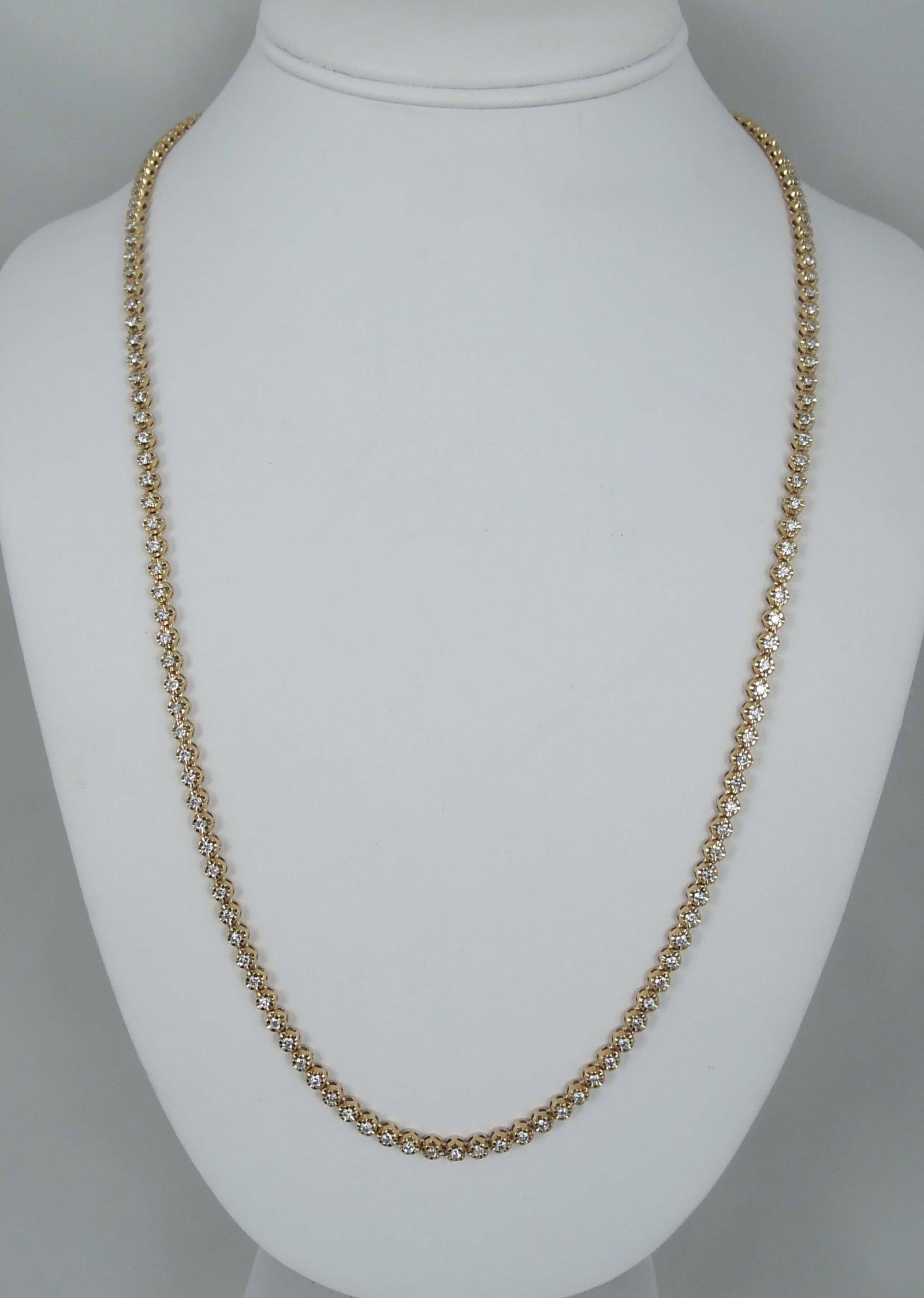 LADIES 10K Y.G. & DIAMOND ETERNITY NECKLACE (1 of 1)