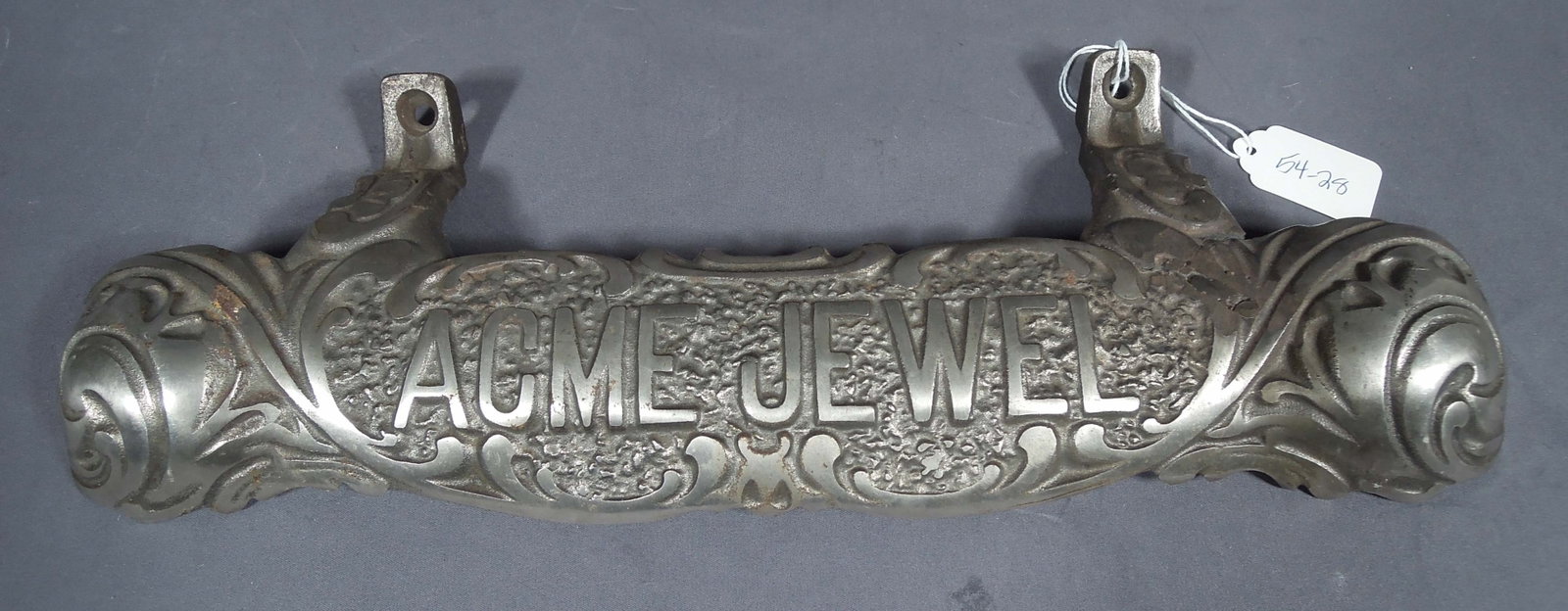 ANTIQUE METAL ACME JEWEL STOVE NAME PLATE (1 of 2)