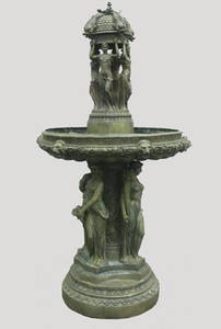 OUTSTANDING BRONZE FOUR WOMAN FOUNTAIN