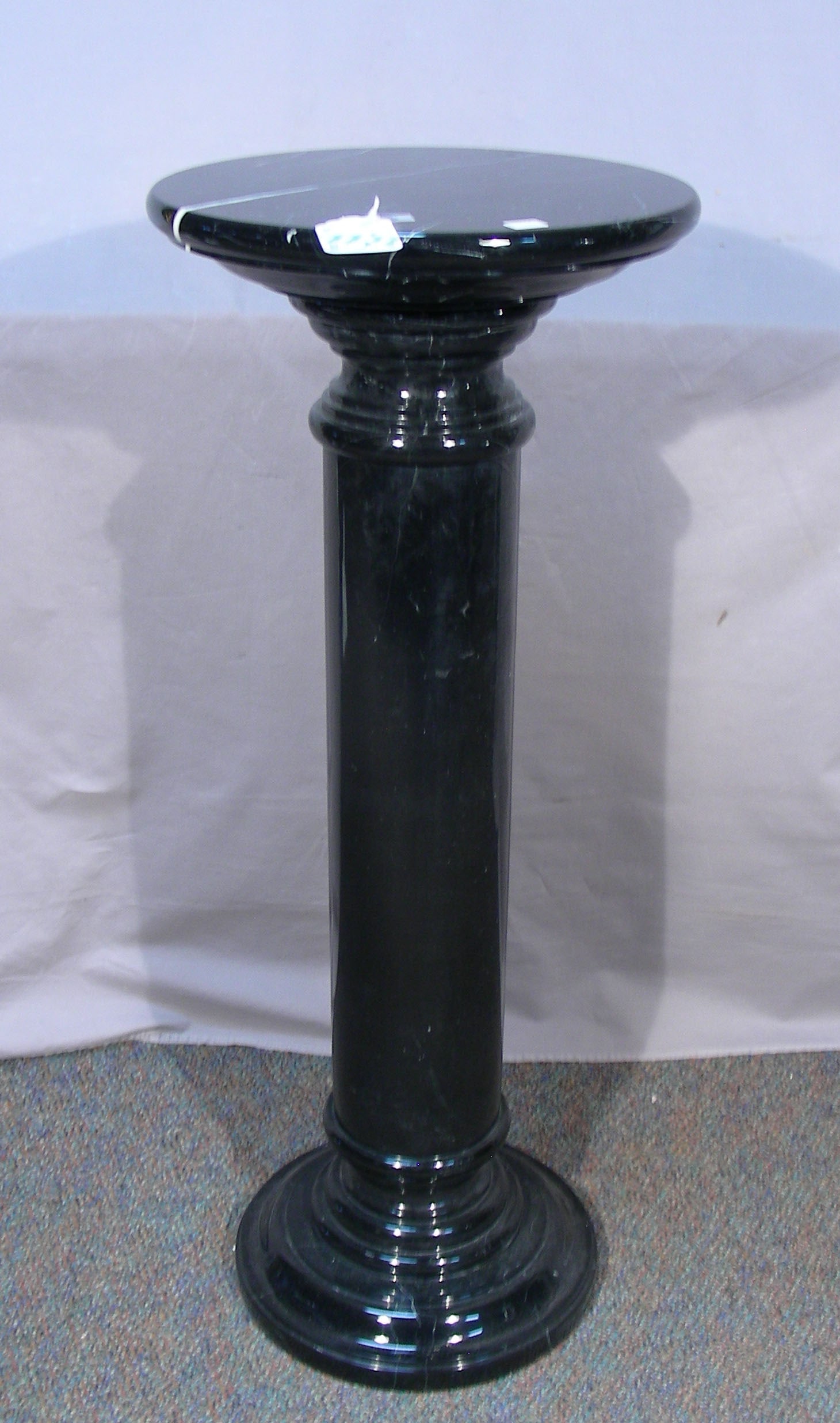 HEAVY BLACK MARBLE PEDESTAL (1 of 1)