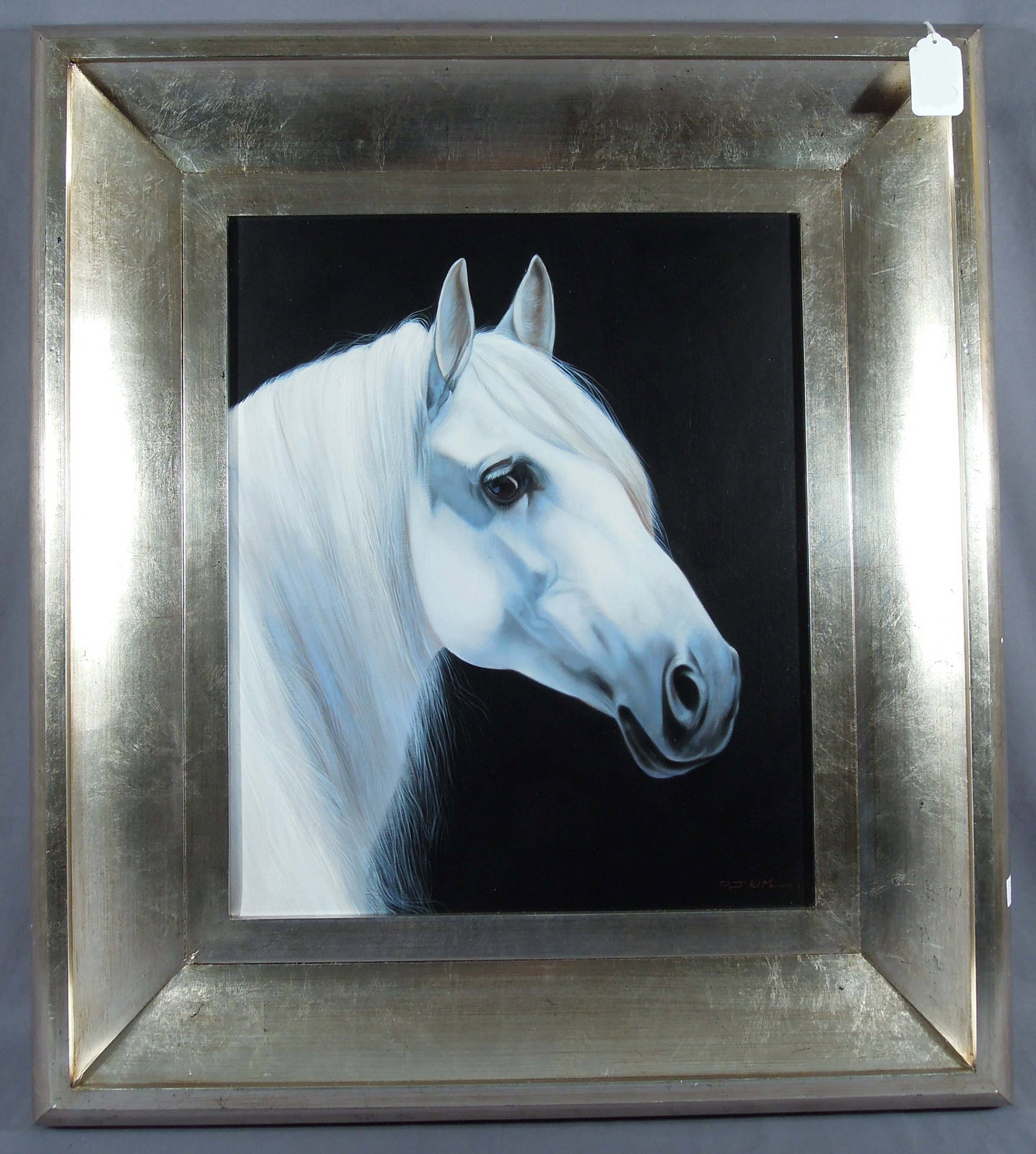 BEAUTIFUL ORIGINAL OIL ON CANVAS , BUST OF HORSE. (1 of 2)