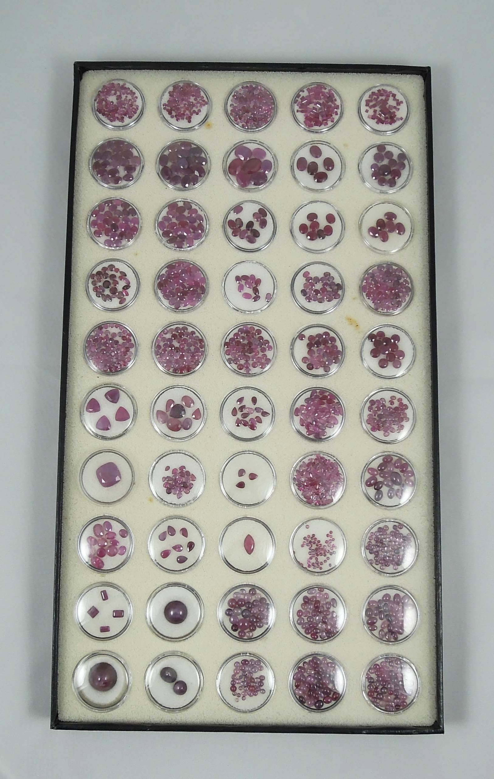 CASED BOX OF NATURAL LOOSE RUBIES: 100's of cts.