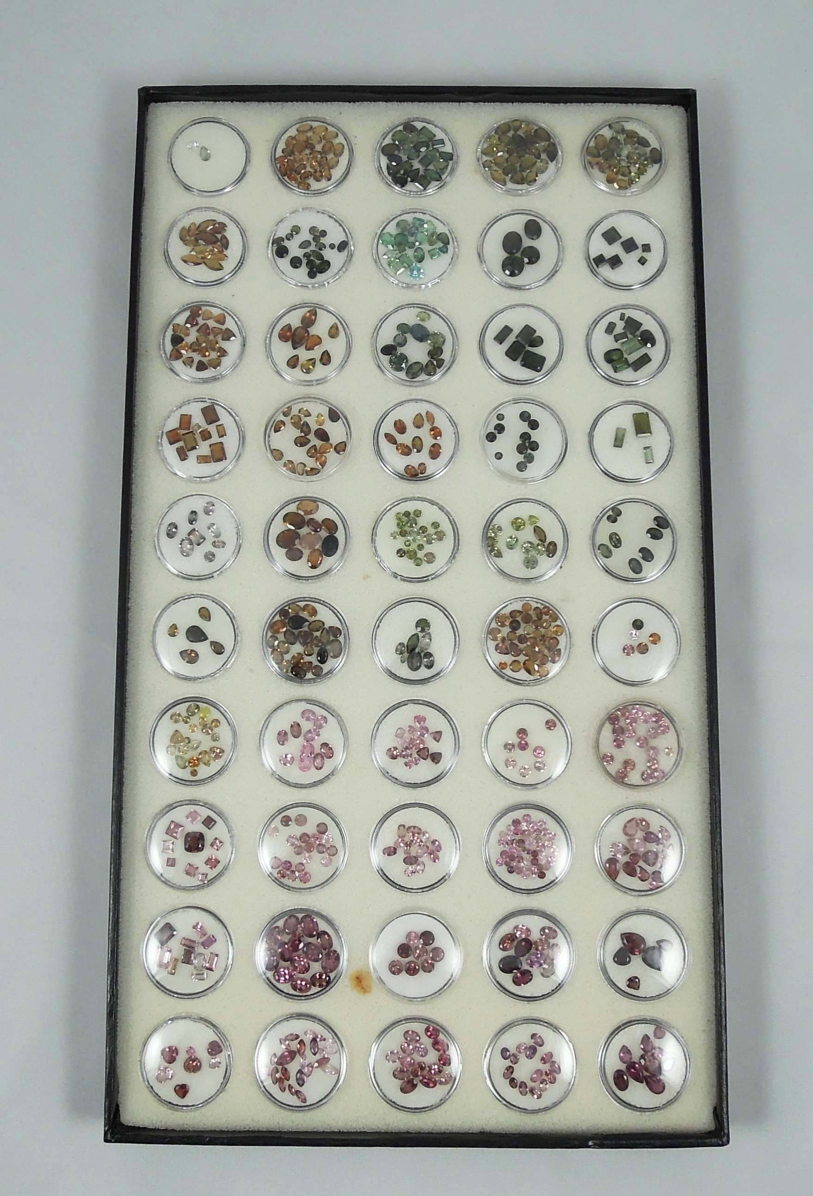 CASED BOX OF LOOSE TOURMALINE (1 of 1)