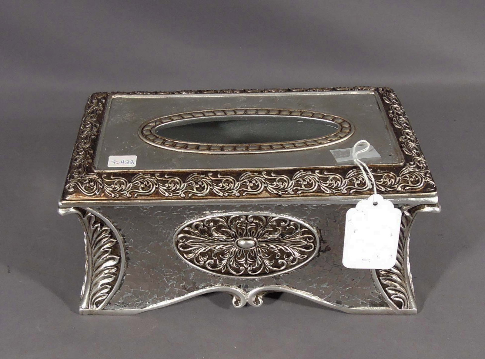 COMPOSITION AND MOSAIC GLASS KLEENEX BOX (1 of 2)