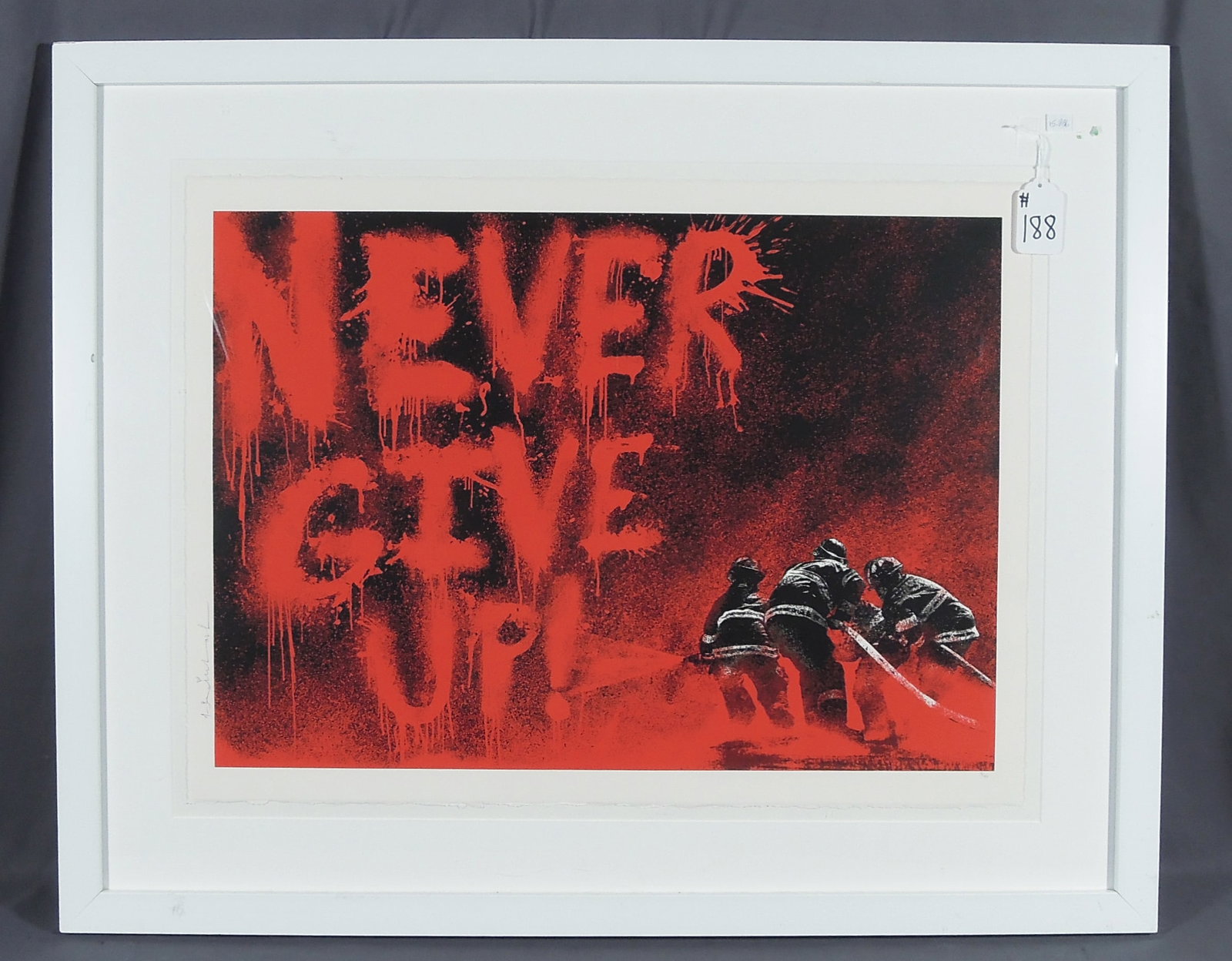 THEIRRY GUETTA (MR. BRAINWASH) (1966- ) FRENCH: Original Screenprint on Archival Art paper "Super Heros (red)". Circa 2018. Hand signed and dated in pencil. Mr. Brainwash thumb print on verso. Overall framed 32" x 39" x 1 1/4".
