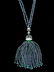 VERY UNUSUAL CUSTOM MADE LADIES 18K WHITE GOLD, BLACK P
