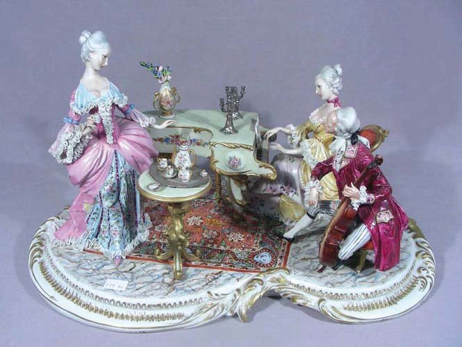 OUTSTANDING ITALIAN CAPO DI MONTE PORCELAIN GROUP (1 of 5)