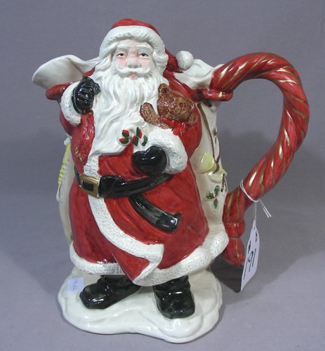FITZ AND FLOYD SANTA PITCHER (1 of 2)