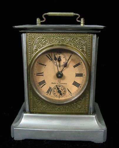 ANTIQUE GERMAN MUSICAL CARRIAGE CLOCK (1 of 3)