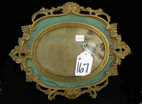 ORIGINAL ART NOUVEAU GILT METAL PHOTO FRAME (1 of 2)