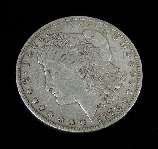 1878 MORGAN SILVER DOLLAR: Circulated.