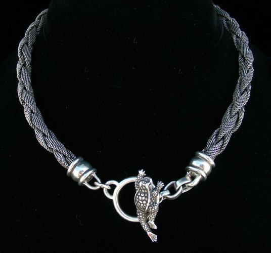 VINTAGE DESIGNER KIESELSTEIN-CORD STERLING NECKLACE (1 of 2)