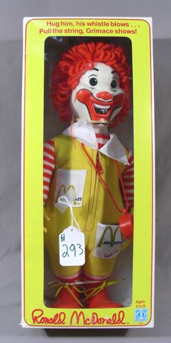 Ronald mcdonald cheap doll with whistle